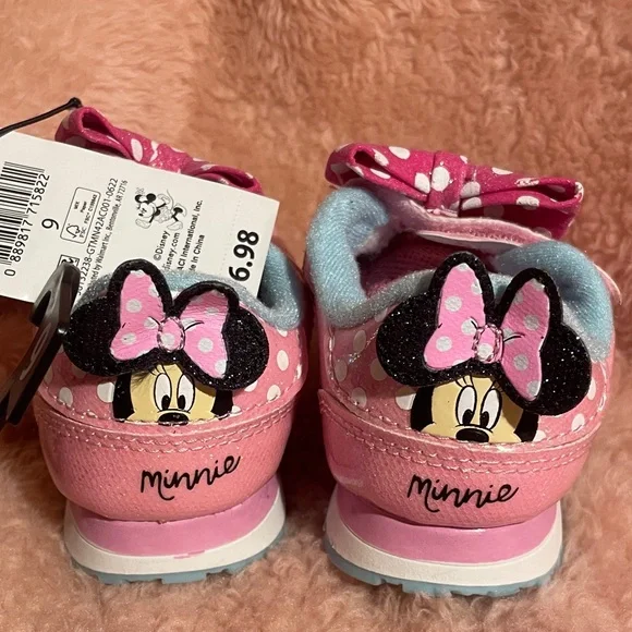 Disney Minnie Mouse Glittery Pink Sneakers - Picture 2 of 4
